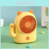 Roztomilý kreslený kočka Mini ventilátor USB dobíjecí přenosný stolní ruční ventilátor