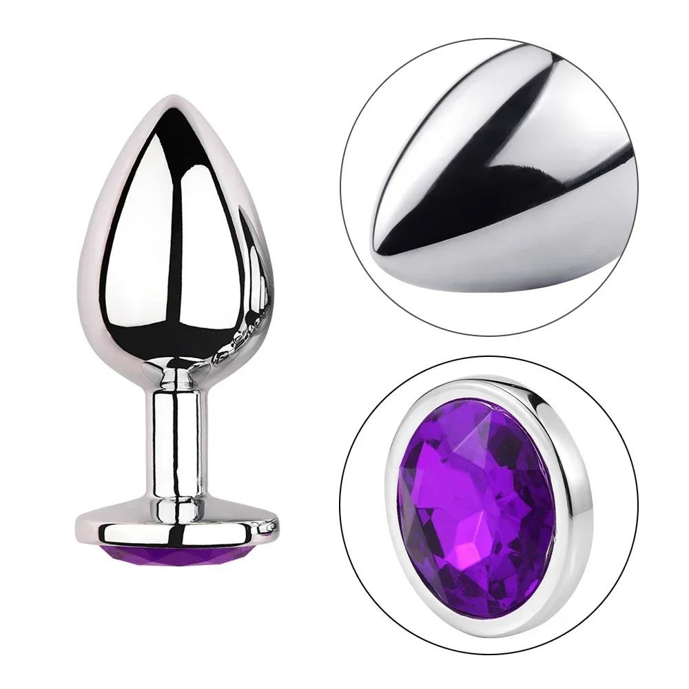 Metal Anal Plug Jewelry Base Beginner To Expert 5 Size Butt Plug,Adult Toys Tail Female/Male Dildos Sex Toys Couples Adults Game