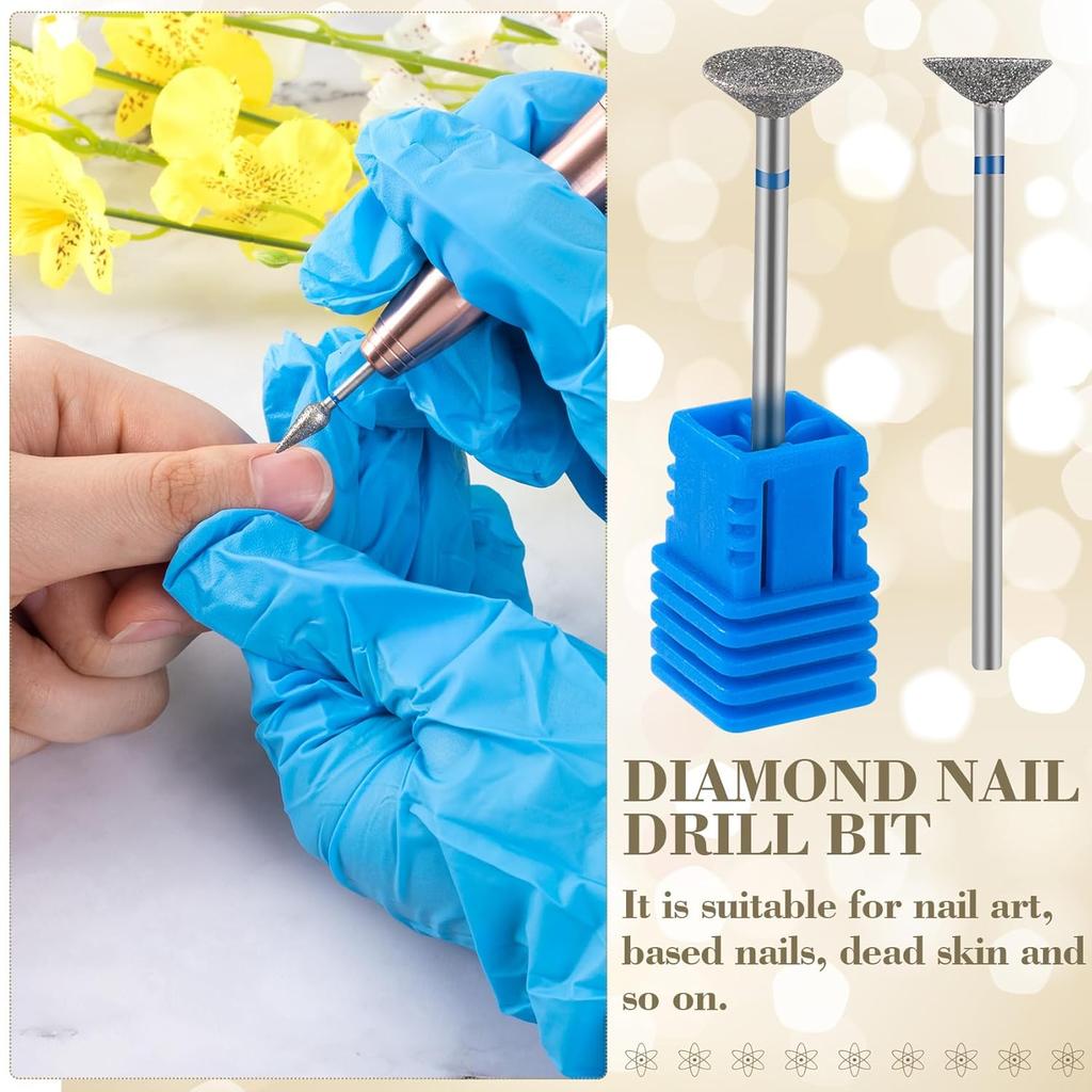 3 Pcs Nail Drill Bits, Cuticle Bit for Nail Drill, Diamond Nail Drill Bits for Nail Art, Dead Skin, Nail Polishing