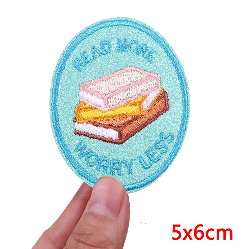 Pink Letter Patch DIY Summer Vibes Embroidered Patches Iron On Patches For Clothing Thermoadhesive Patches Cartoon Sew Bagdes