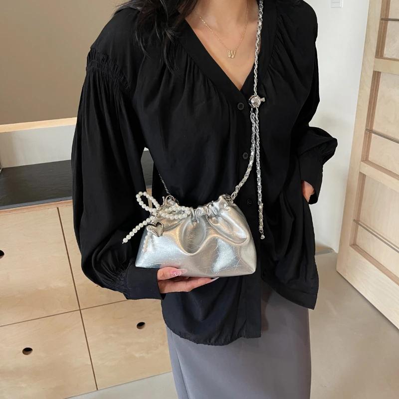 Western-style cloud bag for women  crossbody bag for women  senior niche  new