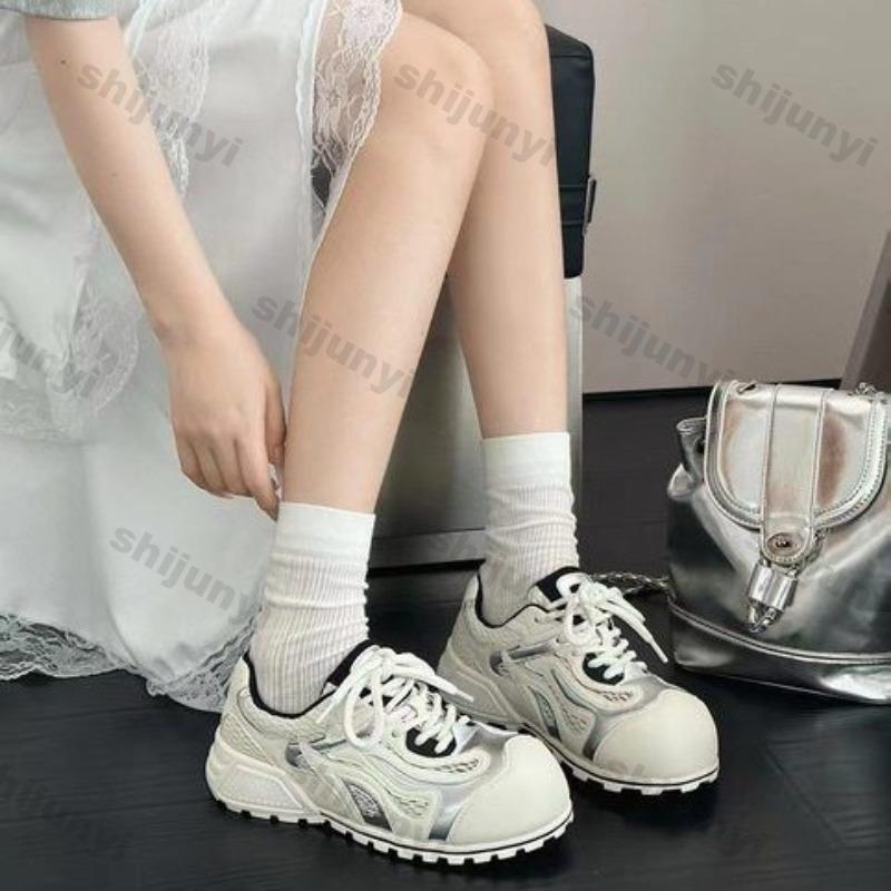 Fashion Women's Casual Shoes 2025 New Mesh Breathable Comfortable Luxury Sneakers Outdoor Fashion Cross Tied Non Slip Flats Zapatillas