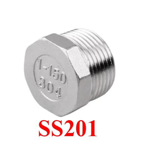 1/8" 1/4" 3/8" 1/2" - 4" BSPT NPT Male Hex End Plug Cap 201/304/316 Stainless Steel Connector Pipe Fitting Water Gas Oil 225 PSI