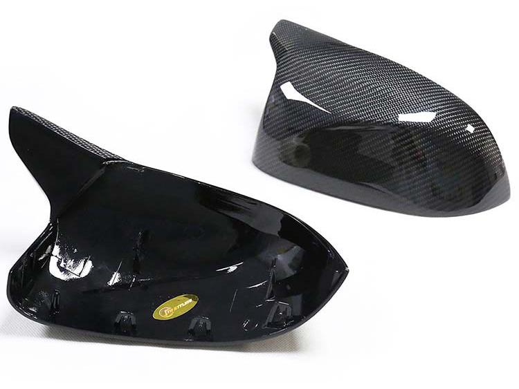 Carbon Fiber Rearview Mirror Cover for BMW X3, X4, X5, X6 (F25, F26, F15, F85, F95) - Horn Style.