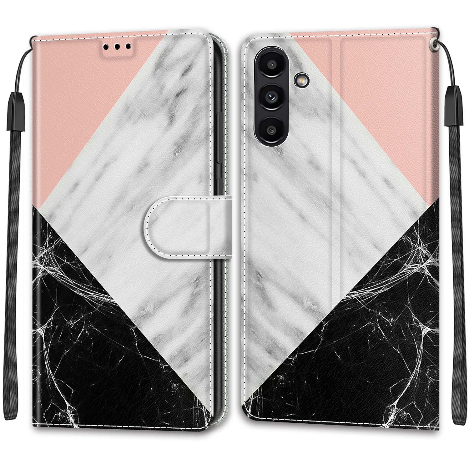 

Роскошный окрашенный кожаный чехол-кошелек в стиле книги, защитный чехол для Samsung Galaxy A36 A26 A16 A55 A35 A25 A24 A15 A05 A54 A14 A04S Samsung A51 A71 A40 Samsung A5 2016 A510