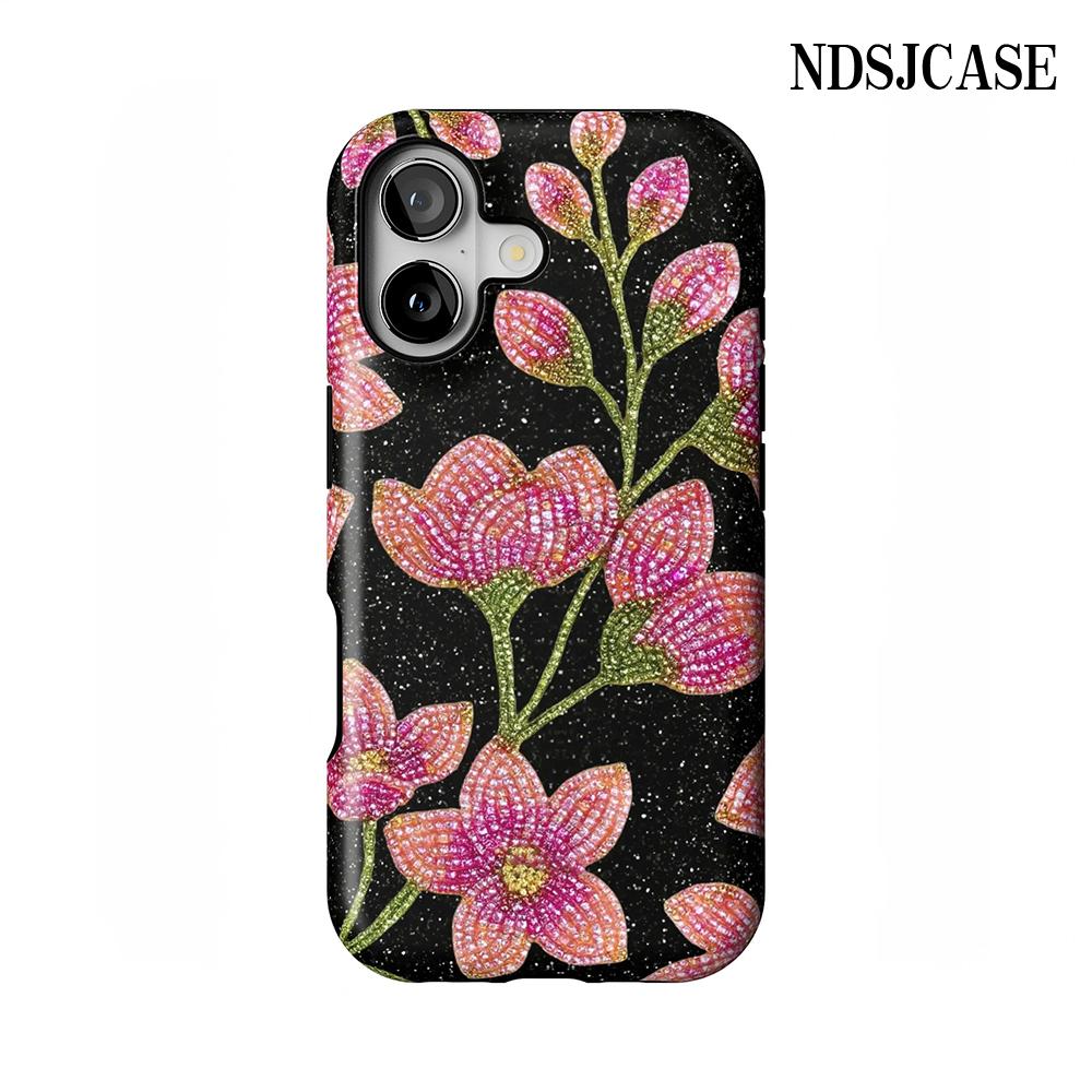 

Чехол для телефона Stardust Bloom для iPhone 17 16 15 14 13 12 11 X XS XR XSMAX 7 8 Air Pro Max Plus Роскошная двухслойная задняя крышка iPhone 15
