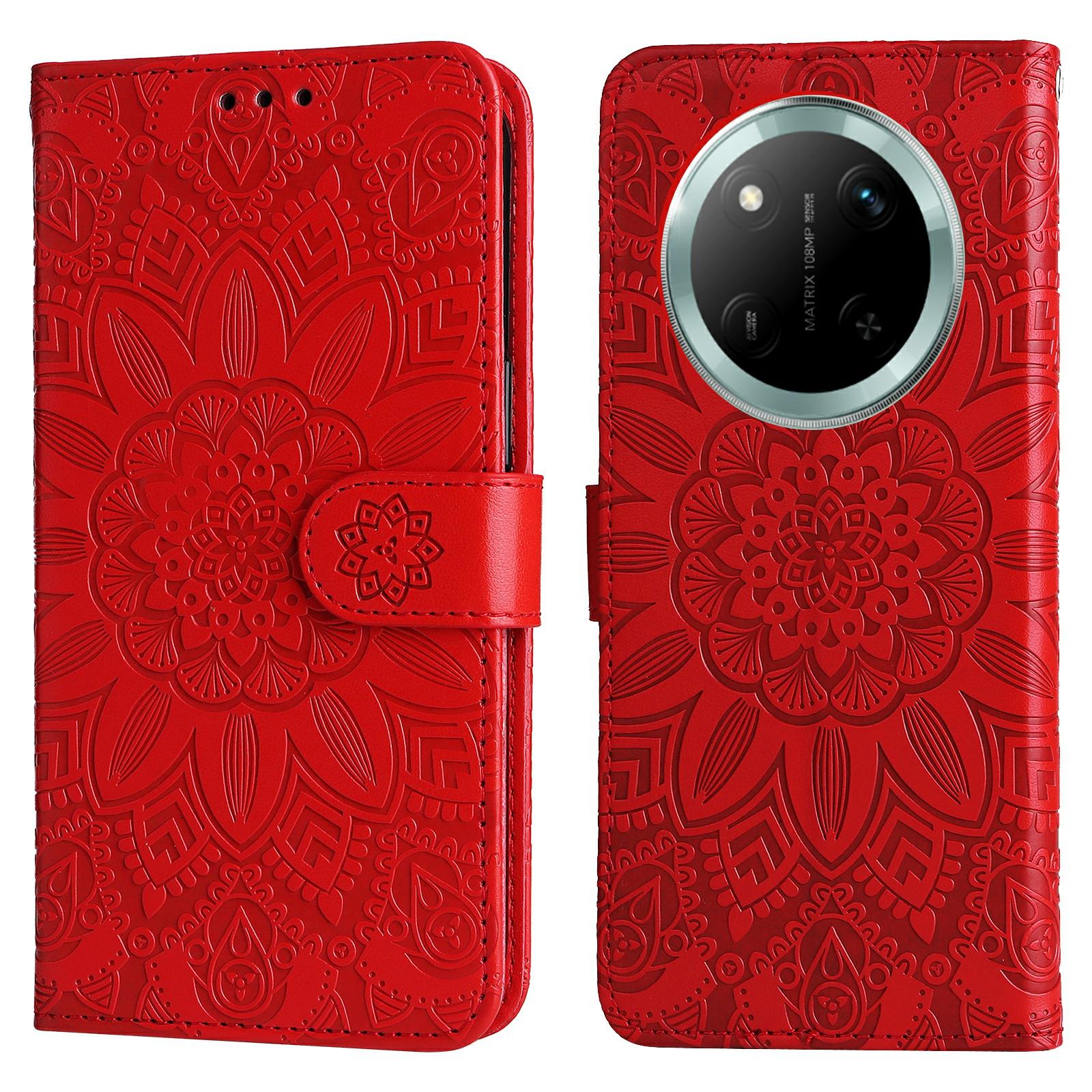 Leather Case for Honor Magic7 Lite 5G/X9c 5G/X60 Pro 5G Sunflower Wallet Cover A