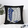 Attack On Titan Symbol Pillowcase Printing Fabric Cushion Cover Decorative  Throw Pillow Case Cover Home Square 45X45cm