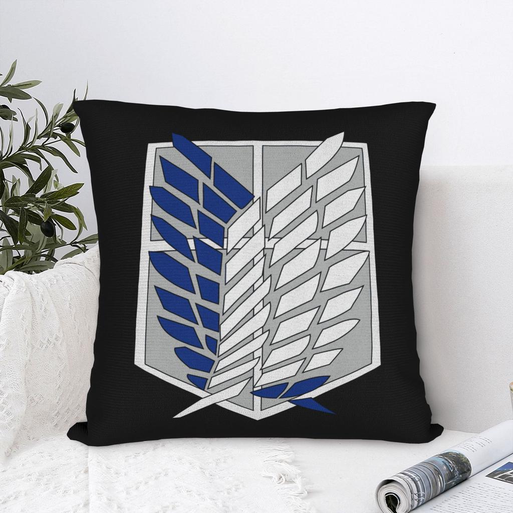 Attack On Titan Symbol Pillowcase Printing Fabric Cushion Cover Decorative Throw Pillow Case Cover Home Square 45X45cm