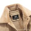 Giacca da uomo in cotone lavato, agnello e cashmere, calda con risvolto