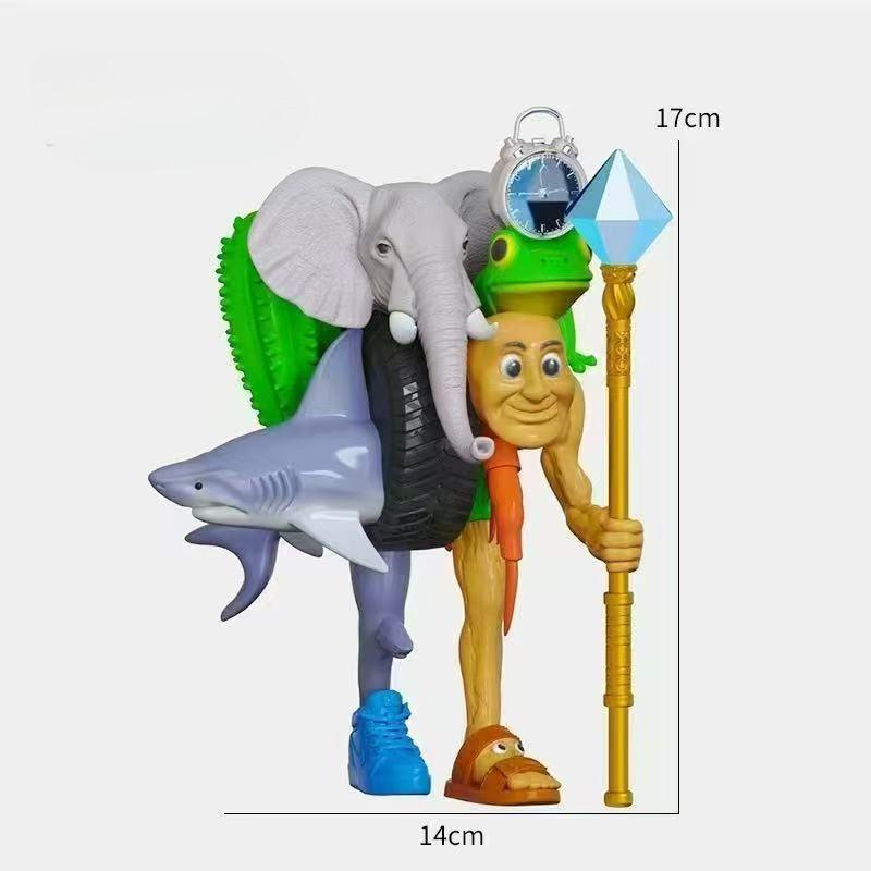 Włoska Figurka Modelowa Tung Tung Tung Sahur Tralalero Tralala Potwór Brainrot Edycja Fusion Figurka Akcji Anime Ozdoba Zabawki