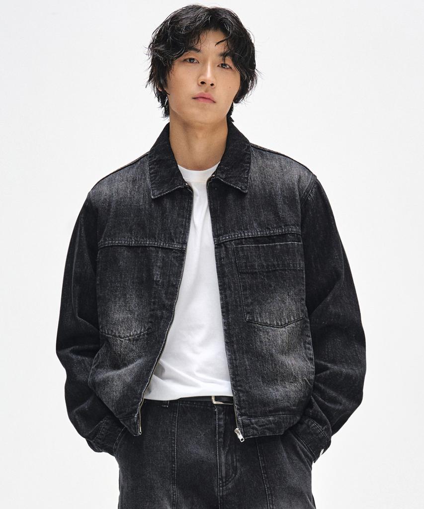 Decet Denim Zip Jacket Dcjk002Blacka