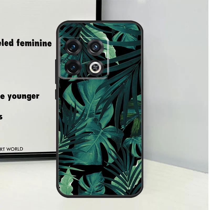 Tropical Leaf Pattern Case For OnePlus 12R 10T 9R 10R 12 11 9 10 Pro OnePlus Nord 2 2T CE 3 Lite N20 N10 Cover