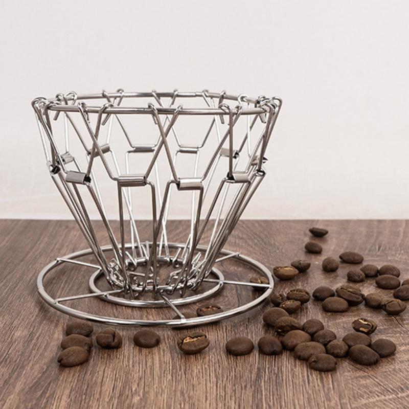 Foldable Coffee Dripper Reusable Coffee Filter Holder Manual Coffee Maker Funnel Coffee Drips Rack Brewing Accessory