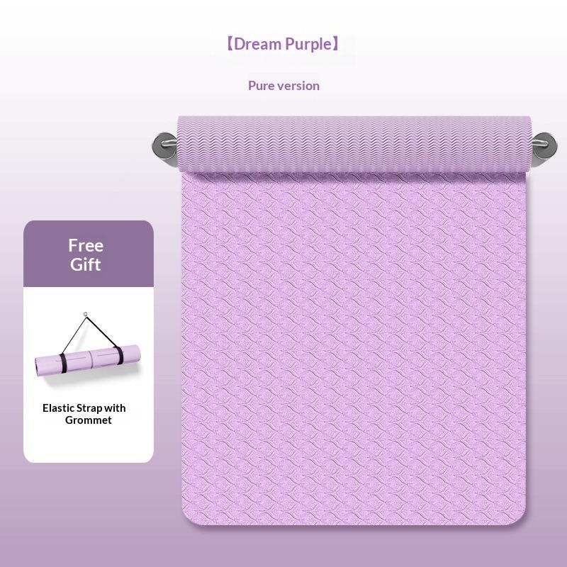Tapis de Yoga TPE, Grande Taille, Extra Épais 15mm, Antidérapant, Élargi 90cm, Absorption des Chocs Fitness, Insonorisant, Tapis de Danse Antidérapant