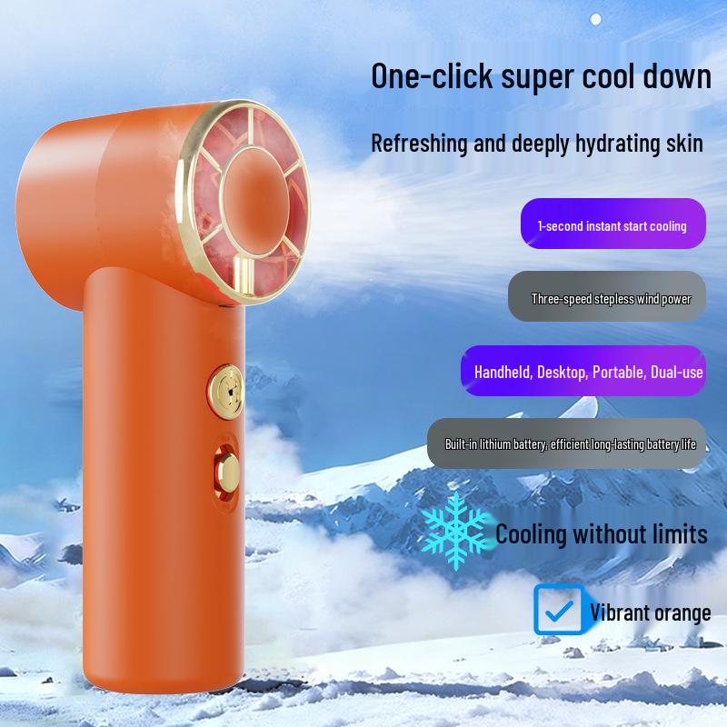Portable High-Speed Mini Handheld Fan with Light, Ultra-Thin USB-Powered for Office and Outdoor Use