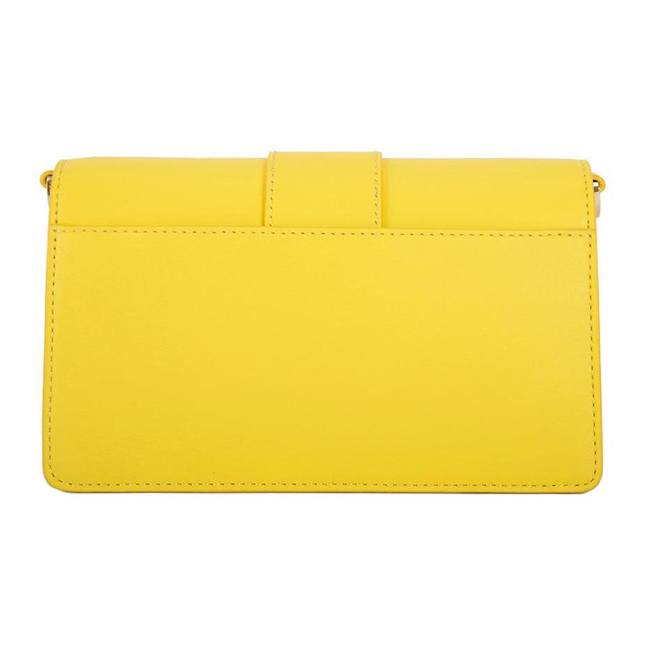 New MCM Calfskin Shoulder Bag Mini Women's Yellow Multicolor MWRCSWO03Y3001