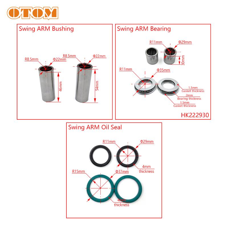 OTOM For HONDA CRF250R CRF450R Thrust Needle Flat Roller Bearings W/ Washers Motorcycle Swing ARM Oil Seal Kit Maintenance Parts