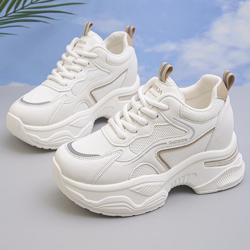 Fashion Chunky Platform Women Sport Sneaker 2025 Spring Summer Breathable Casual Sneakers Woman Thick Bottom Vulcanizd Shoes Female
