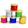 12Pcs 2.5/3.5CM Mini Drums Christmas Hanging Decoration Xmas Tree Glitter Pendant Ornaments for Home Party New Year Navidad Gift