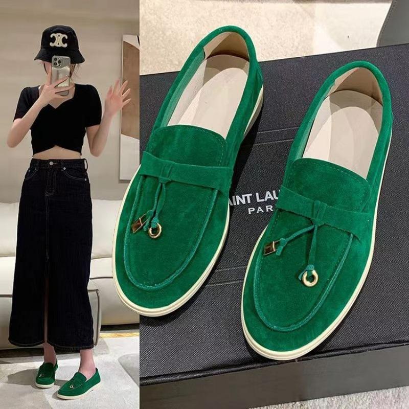 New Single Shoes Women's Large Size 43 High-end Loafu Doudou Women's Shoes Fashionable Versatile Foot Shoes