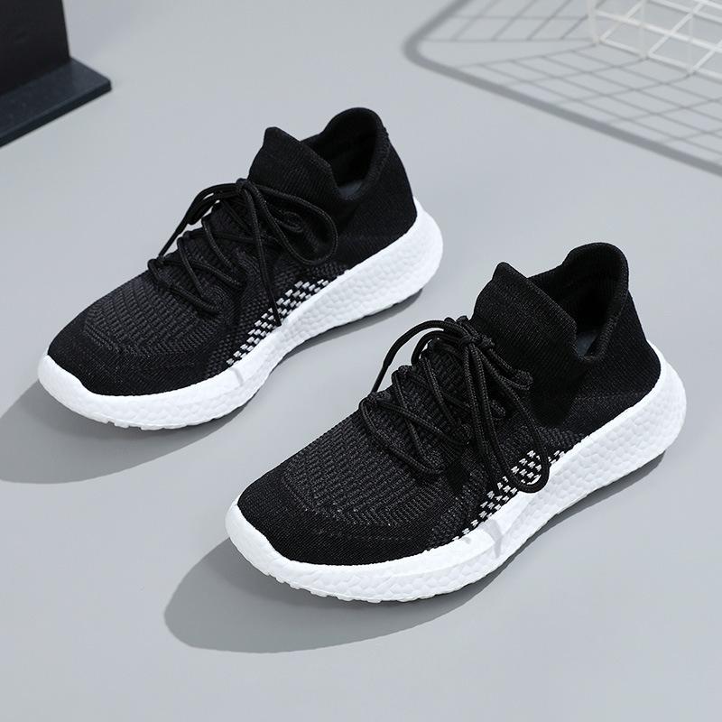 

BR new mesh shoes spring and summer couple fly-woven sports shoes student breathable height-increasing shoes 35 [standard size]
