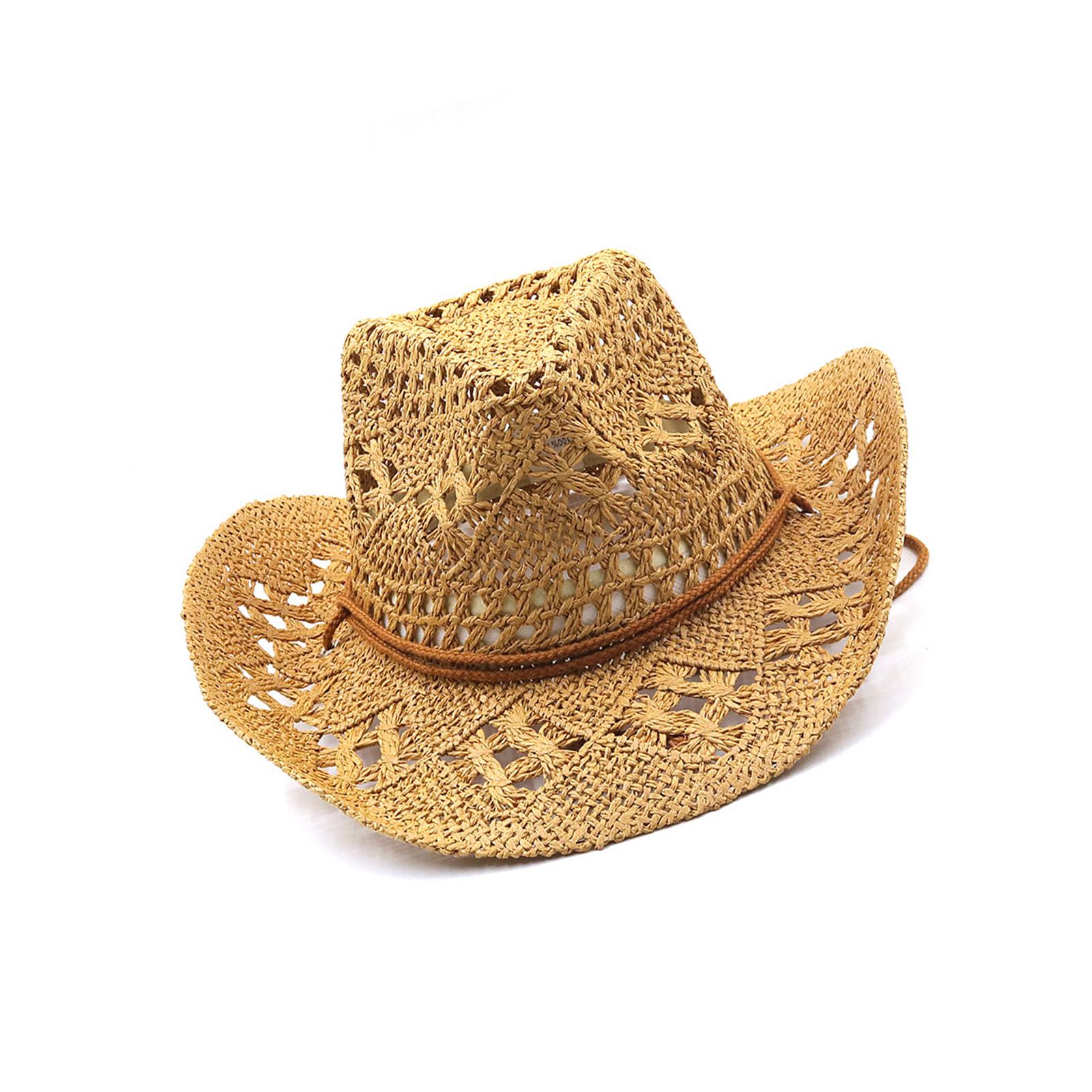 

Винтажная соломенная шляпа пляжная портативная шляпа мужская шляпа в западном стиле шляпа в стиле ретро аксессуар для путешествий на открытом воздухе хаки