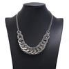 Vintage Alloy Geometric Necklace With Water Wave Chain For Fashion Enthusiasts