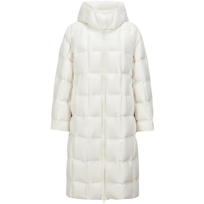 

JUZI Anna & Coco Women s Quiet Luxury Hooded Long Down Jacket M