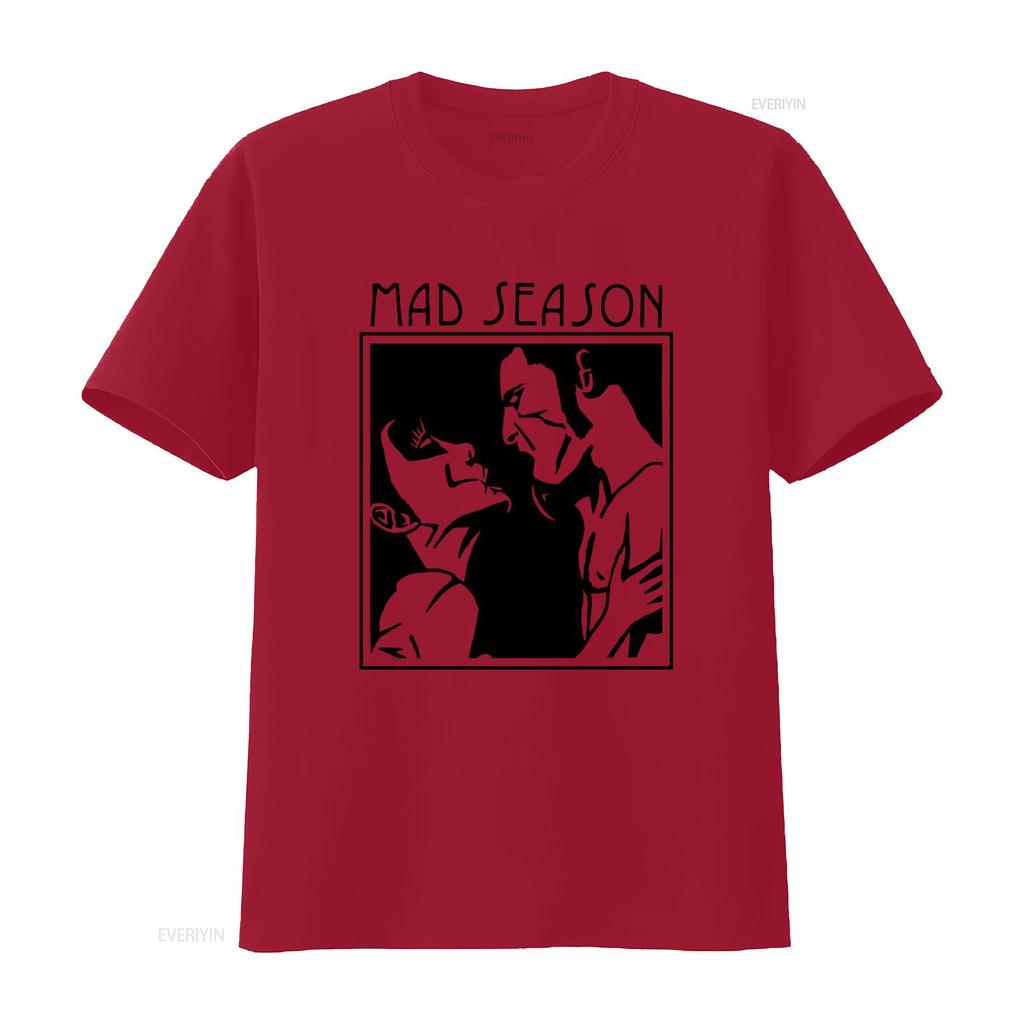 Mad Season Vintage Rock Heavy Cotton T Shirt Unique Print For Fans Vintage Comfortable Breathable Stretched Slightly
