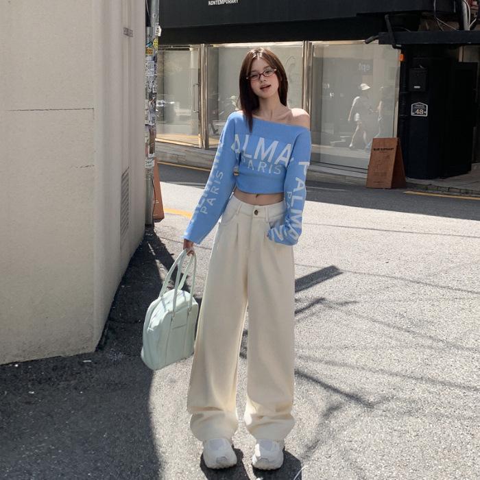 

Женские эластичные вельветовые брюки широкого кроя: Узкий джинсовый стиль, повседневная мода на осень/зиму 2024 г. Medium