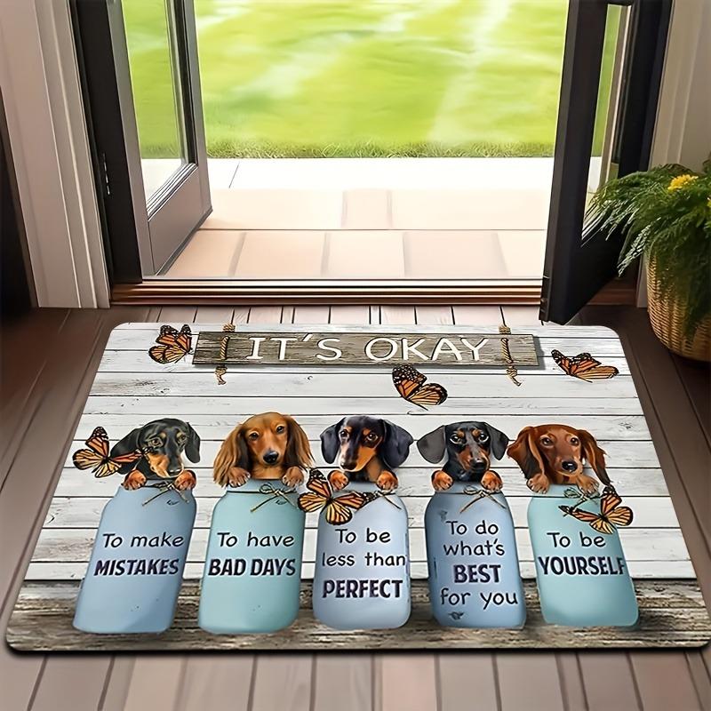 

1PC IT S OKAY Pattern Kitchen Rug Non-Slip Door Mats Pop design Bathroom Rug Bath Mat Carpet for Home Sink Laundry Decor 40cm x 60cm