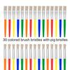 10/12/24/30Pcs Kids Paint Brush Colorful Paint Brush for Artist Beginner Oil Acrylics Watercolor Rock Canvas Painting