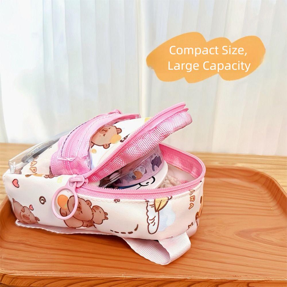 Portable Capybara Pouch Keychain Schoolbag Design Backpack Hanging Pendant  Girls