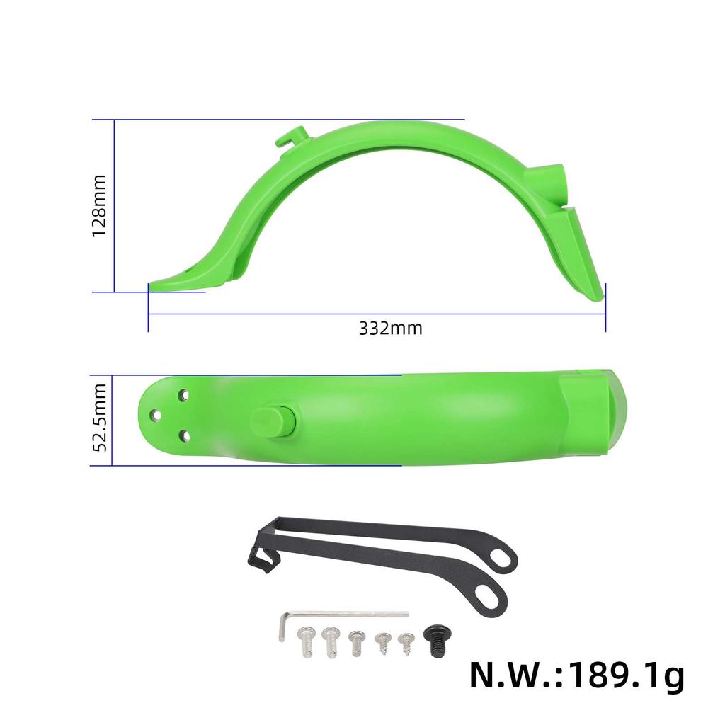 Rear Mudguard Kit Scooters Rear Fenders Replacement Accessory with Mudguard Bracket Compatible with M365/1S/ProPro2