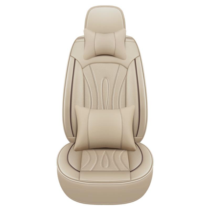 Leather 5-seater Car Seat Cover, Suitable for Sedans, SUVs, and Pickups, with Adjustable Car Accessories for The Front and Rear Seats