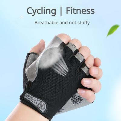 Halbfingerhandschuhe für den Außenbereich, rutschfest, schweißfest, für Herren und Damen, atmungsaktiv, stoßfest, Sporthandschuhe, Fitnesshandschuhe