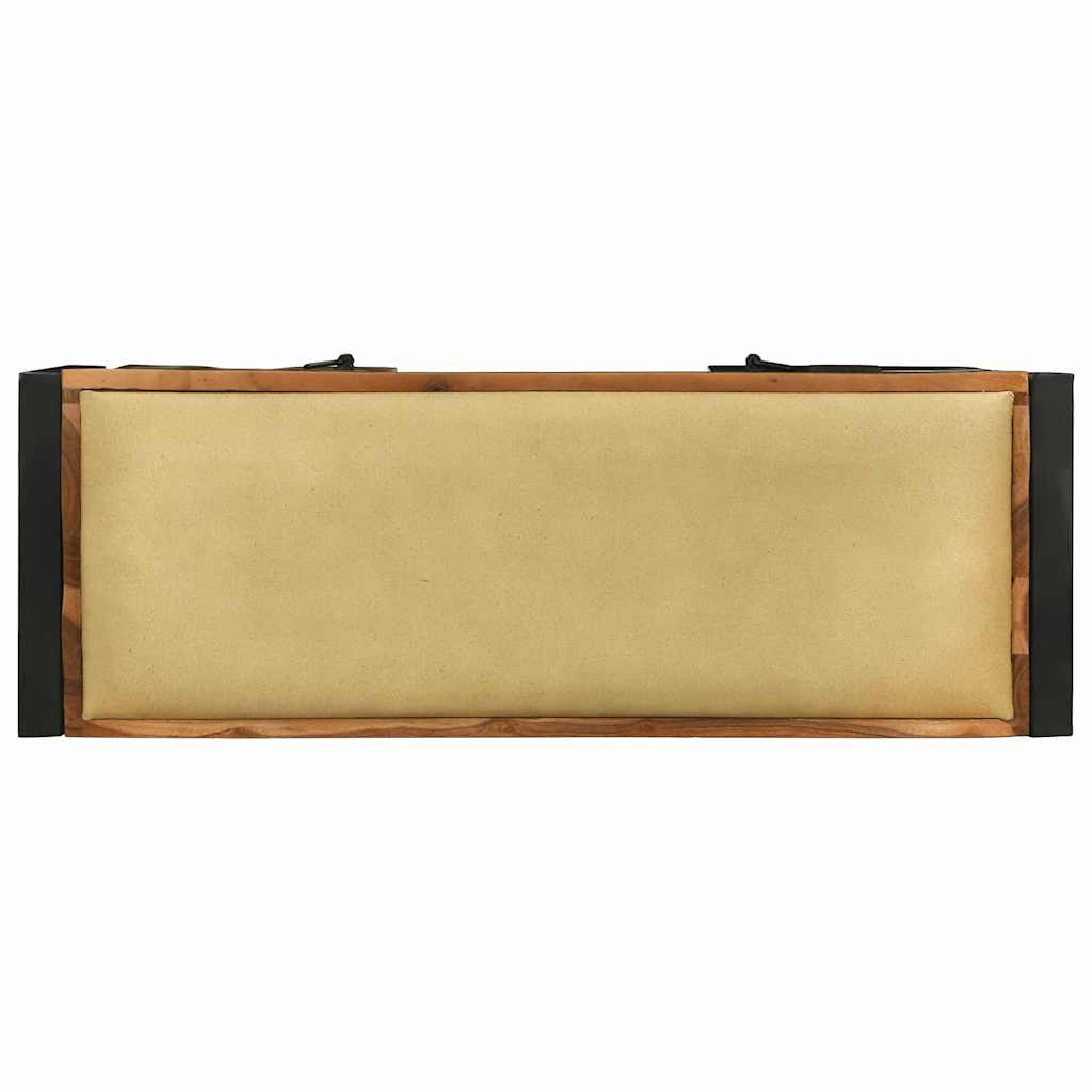 Storage Bench Multicolored 100 X 35 X 50 Cm Solid Reclaimed Wood