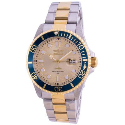 Pro Diver Acciaio Inossidabile Tono Oro Quadrante Champagne Quarzo 30022 100M Orologio da Uomo