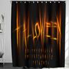 Horrific Shower Curtains Halloween 3D Print Fabric Pastel Waterproof Bathroom Curtain Pumpkin Bat Print Home Decor with Hooks