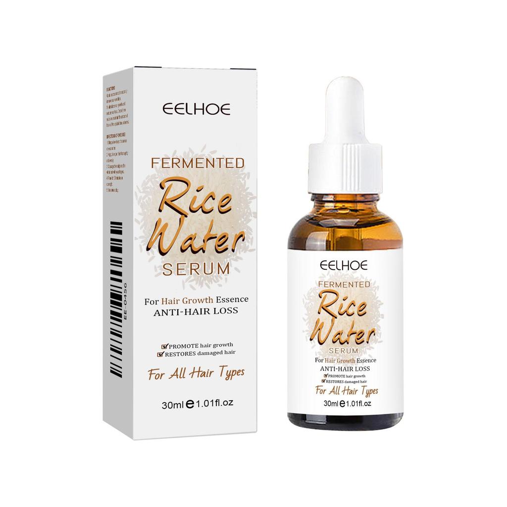 EELHOE Rice Water Hair Oil, Repair for Permed and Dyed Damage, Improves Dry and Frizzy Hair, Moisturizing and Softening Hair Essence 30ml