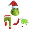 Adorable Plush Green Grinch Leg And Head Ornaments For Christmas Tree Decorations