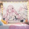 Honkai Impact Elysia Wedding Wall Tapestry Pink Anime Manga Home Decor Retro Style Soft Durable Cozy Aesthetic Gift Cute