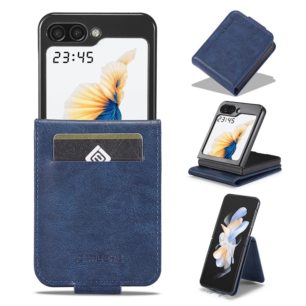 

LC.IMEEKE For Samsung Galaxy Z Flip6 5G Phone Case RFID Blocking Card Slot PU Leather Cover Blue