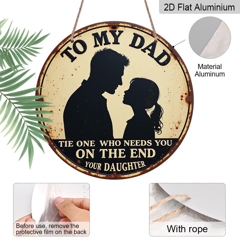 2D Flat 1pc, 8x8 In, Dad's Special Day Logo Aluminum Metal Logo - Perfect Gift for Birthday, Father's Day, and Thanksgiving | Suitable for Family