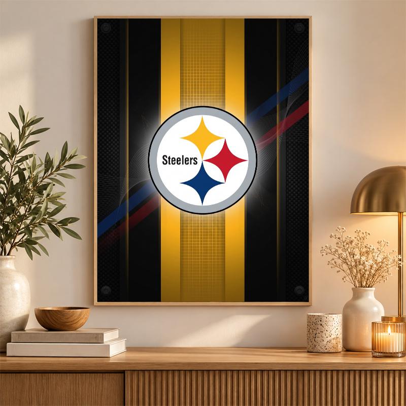 Pittsburgh Steelers Diamond Painting Kit 5D Full Drill DIY Diamond Mosaic Wall Art Home Decor