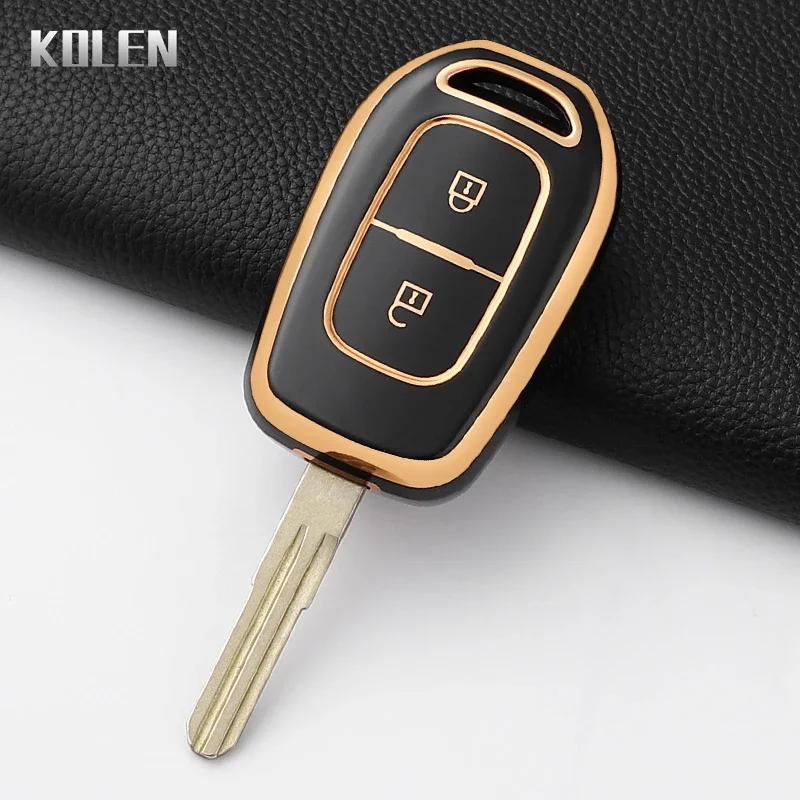 Fashion Tpu Car Key Case Cover For Renault Kwid Traffic Symbol Sandero Logan Lodgy Dokker Dacia Duster 2 3 Buttons Protector Fob