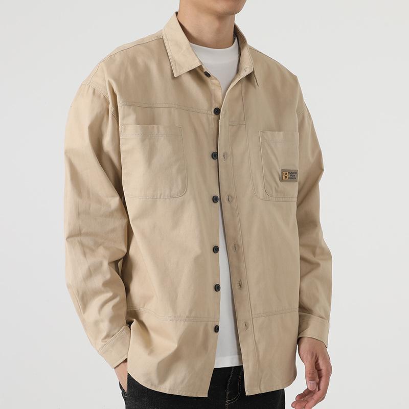 

Summer Man Long Sleeve Top Male Oversize Casual Big Size 5XL 6XL 7XL 8XL 9XL 10XL Plus Large Loose Spring Outwear S хакі
