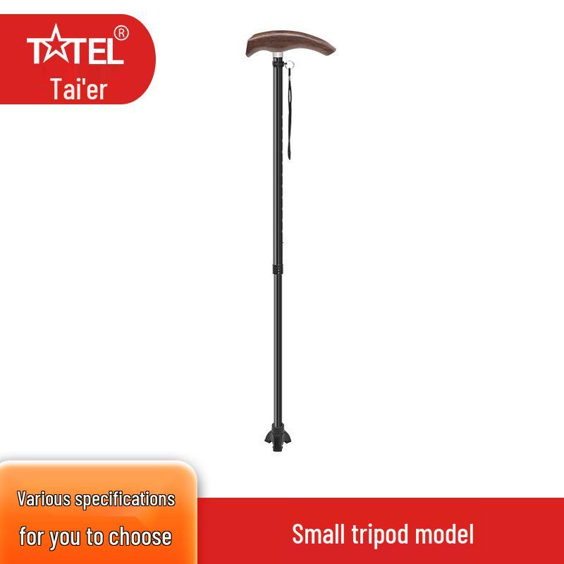 Rosewood Handle Walking Stick – Solid Wood Walking Cane, Aluminum Alloy Folding, Anti-Slip Design