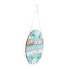 Front Door Sign Rustic Retro Style Water Proof Wood Hanging Round Welcome Sign for Outdoor Fence Decor Flower Pattern